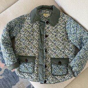 Boden Gray Jacket with Floral Lining